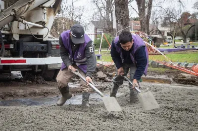 Plan Municipal de Bacheo: La comuna intensifica los trabajos de hormigón en Bernal