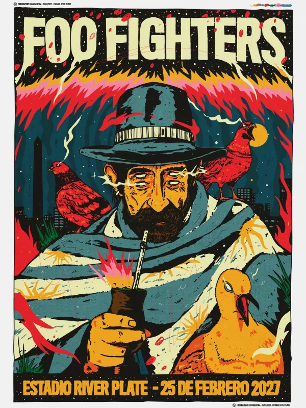 Artista quilmeño fue elegido para diseñar el póster de Foo Fighters para su regreso a la Argentina