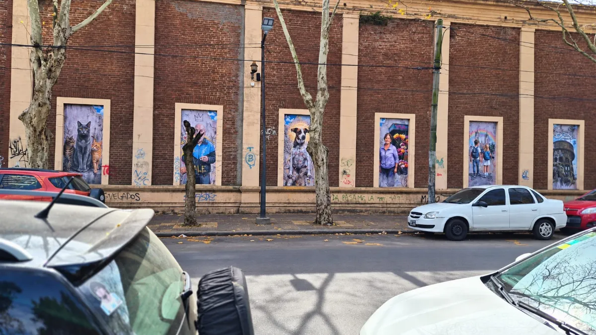 Artista quilmeño homenajeó a los personajes de Bernal con un impresionante mural