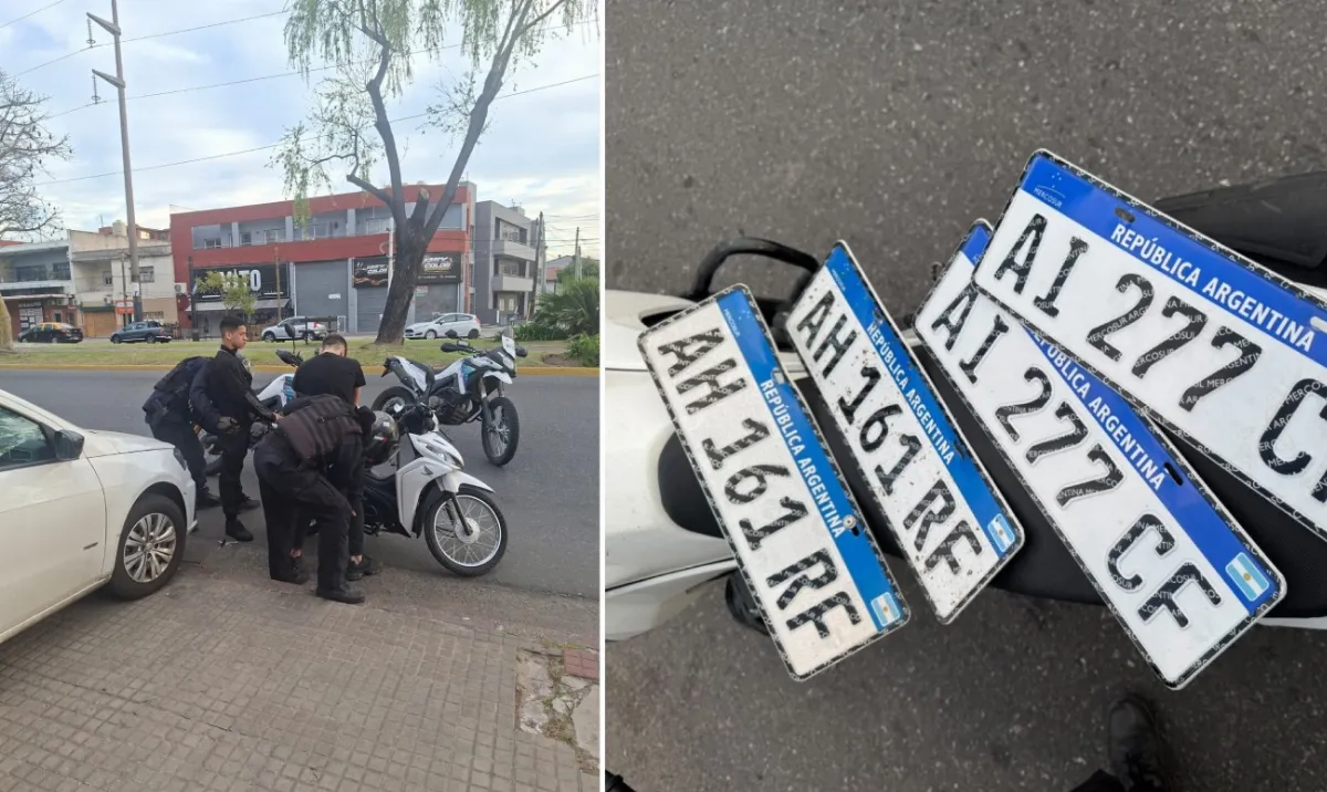 Dos detenidos por robar patentes de autos estacionados en Bernal