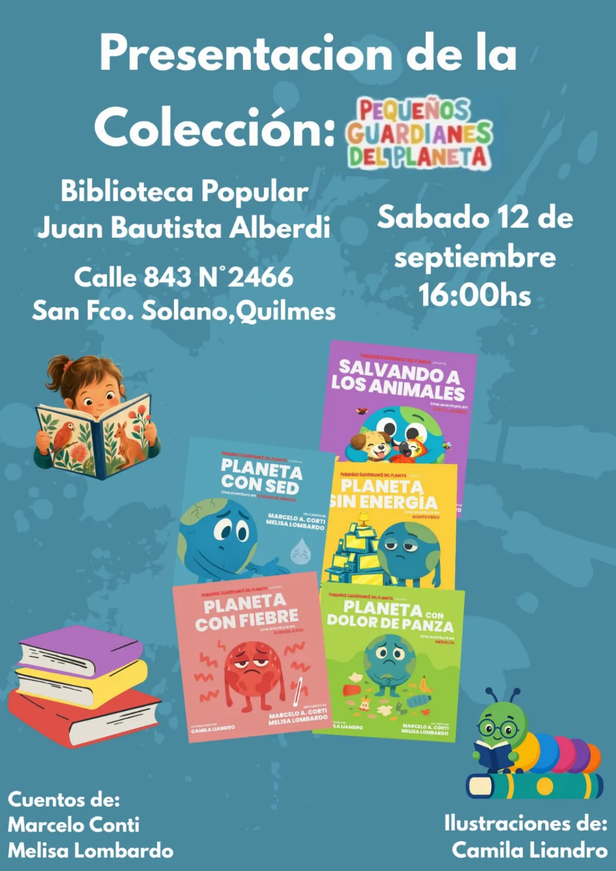La Biblioteca Alberdi de Solano presenta una colección de libros para acercar a los niños al cuidado del ambiente