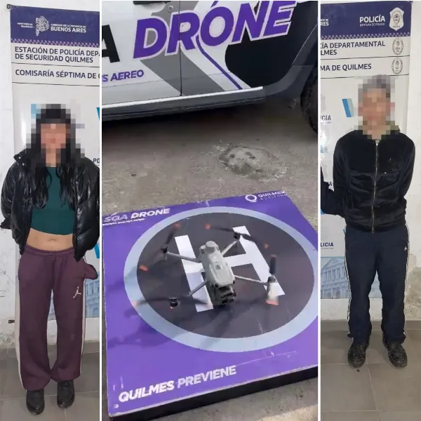 Drones permitieron desbaratar un punto de venta de drogas en Bernal Oeste
